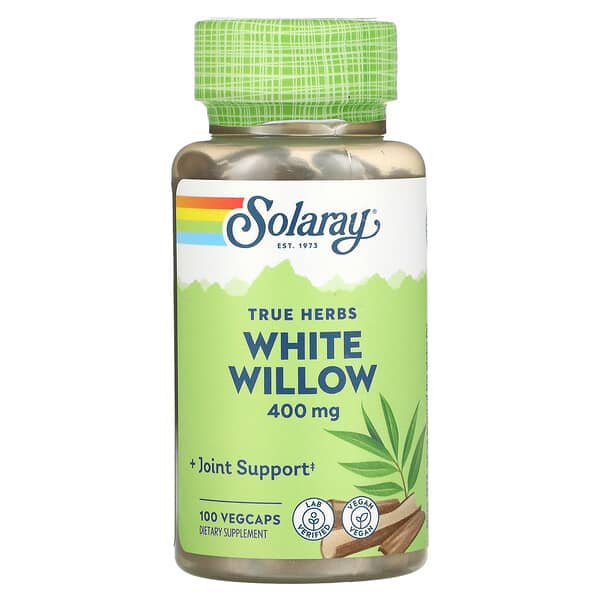 Solaray, 白柳,400 毫克,100 粒素食膠囊