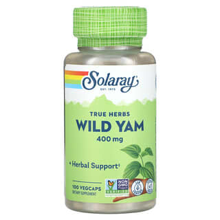 Solaray, True Herbs, дикий ямс, 400 мг, 100 вегетарианских капсул