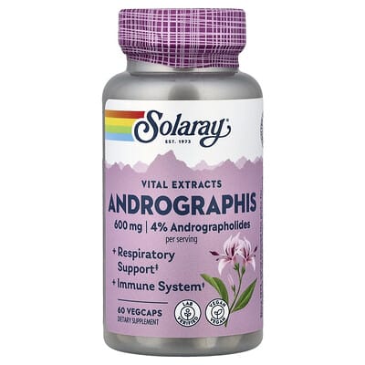 Solaray, Vital Extracts, Andrographis, 60 VegCaps
