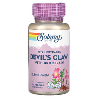 Solaray, Специальная формула когтя Дьявола, 90 вегетарианских капсул