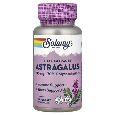 Solaray, Vital Extract, Astragalus, 200 mg, 30 Vegetarian Capsules