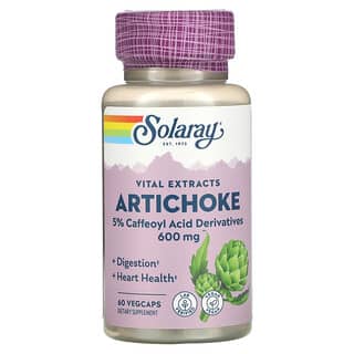 Solaray, Extrato da Folha de Alcachofra, 300 mg, 60 Vegetais