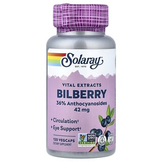Solaray, Extractos vitales, Arándano, 42 mg, 120 cápsulas vegetales