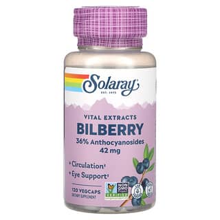 Solaray, Vital Extracts, Bilberry, 42 mg, 120 VegCaps