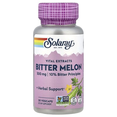 Solaray, Bitter Melon Fruit Extract, 500 mg, 30 Vegetarian Capsules