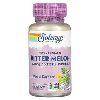 Solaray, Extracto de fruto de melón amargo, 500 mg, 30 cápsulas vegetales
