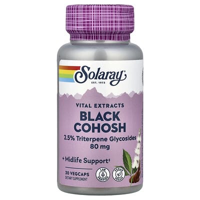 Solaray, Vital Extract, Black Cohosh, 30 Vegetarian Capsules