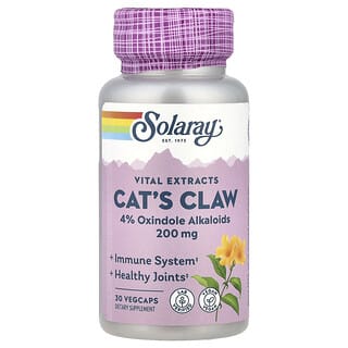 Solaray, Vital Extracts, Cat's Claw, lebenswichtige Extrakte, Katzenkralle, 200 mg, 30 pflanzliche Kapseln