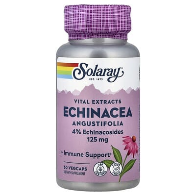 Solaray, Vital Extract, Echinacea angustifolia, 125 mg, 60 Vegetarian Capsules