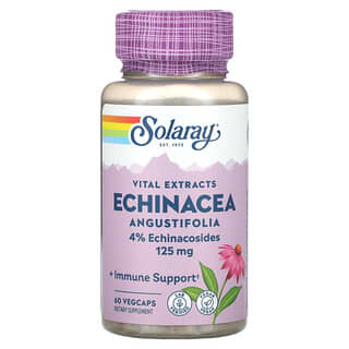 Solaray, Vital Extracts, Echinacea angustifolia, lebenswichtige Extrakte, Echinacea angustifolia, 125 mg, 60 pflanzliche Kapseln