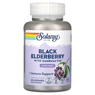 Solaray, Black Elderberry With Sambuactin, 60 Lozenges