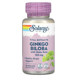 Solaray, Ginkgo Biloba with Gotu Kola, 120 mg, 30 VegCaps