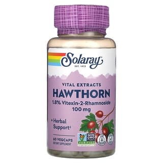 Solaray, Vital Extracts, Hawthorn, 100 mg, 60 VegCaps