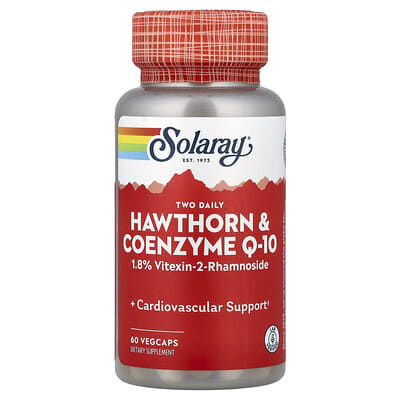 Solaray, Once Biday, Hawthorn & CoQ-10, 60 Vegetarian Capsules