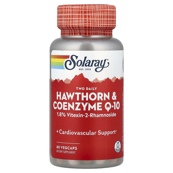 Solaray Two Daily, Hawthorn & Coenzyme Q-10, 60 VegCaps