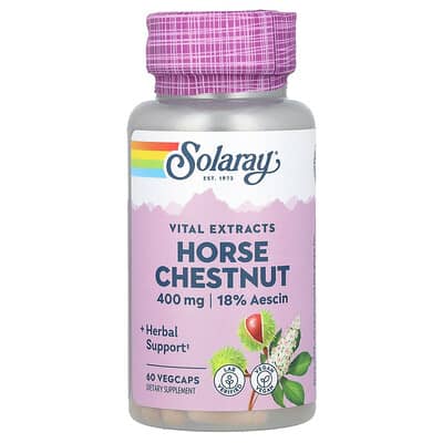 Solaray, Vital Extract, Horse Chestnut, 400 mg, 60 Vegetarian Capsules