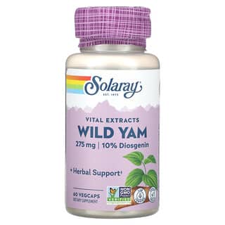 Solaray, Vital Extracts ñame silvestre, 275 mg, 60 cápsulas vegetales