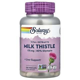 Solaray, Vitale ekstrakter, Melketistel, 120 VegCaps