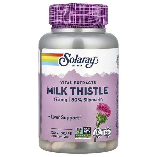 Solaray Vital Extracts, Milk Thistle, 120 VegCaps