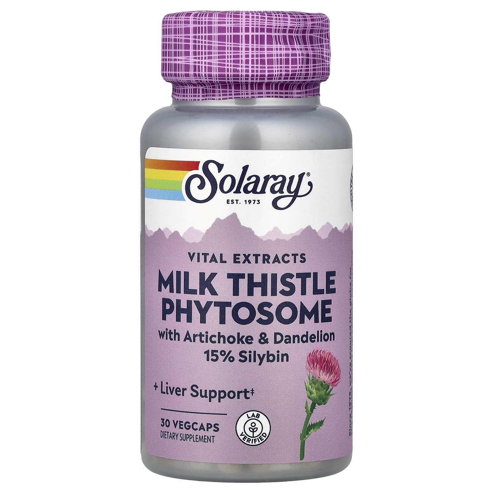 Solaray, фитосомы расторопши, 30 растительных капсул