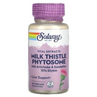 Solaray, Vital Extracts, фитосомы расторопши, 30 растительных капсул