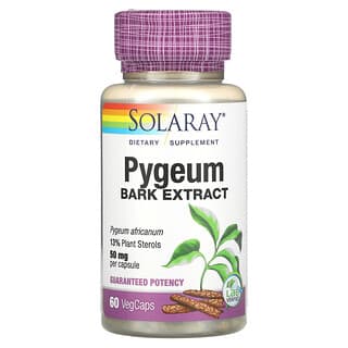 Solaray, Extracto de corteza de Pygeum, 50 mg, 60 VegCaps