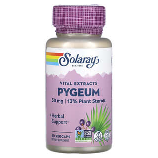 Solaray, Extracto de corteza de Pygeum, 50 mg, 60 VegCaps