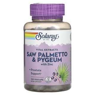 Solaray, Pygeum y palma enana americana, 120 cápsulas vegetales
