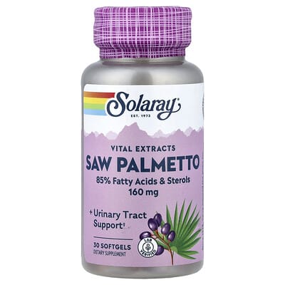 Solaray, Vital Extract, Saw Palmetto, 160 mg, 30 Softgels (Discontinued)