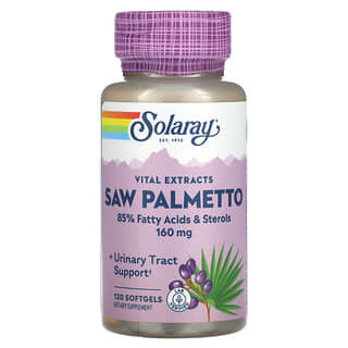 Solaray, Extractos vitales, Palma enana americana, 160 mg, 120 cápsulas blandas