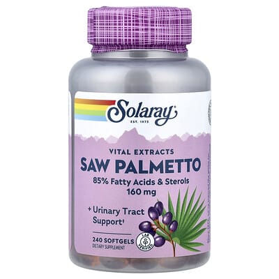 Solaray, Vital Extract, Saw Palmetto, 160 mg, 240 Softgels