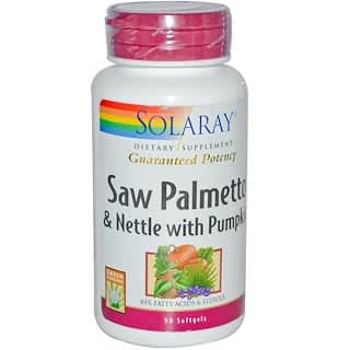 Solaray, Saw Palmetto & Nettle with Pumpkin, 90 Softgels