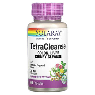 Solaray, Tetra Cleanse`` 60 cápsulas
