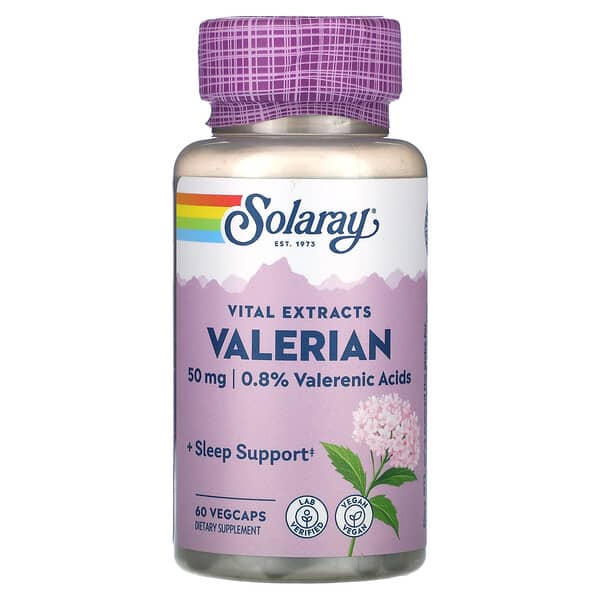 Solaray, Vital Extracts, Valerian, 60 VegCaps