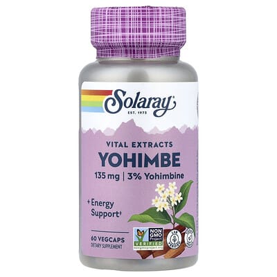 Solaray, Vital Extract, Yohimbine, 135 mg, 60 Vegetarian Capsules