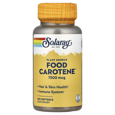 Solaray, Plant-Based Food Carotene™, 100 Softgels