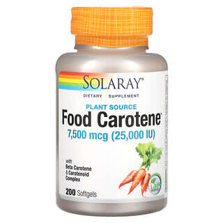 Solaray‏, Food Carotene, 7,500 mcg (25,000 IU), 200 Softgels