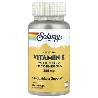 Solaray, Vitamin E, trockene Form, 268 mg, 50 Kapseln
