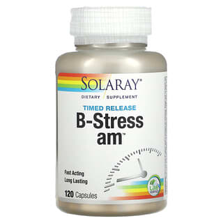 Solaray, Liberação Programada de Estresse B, 120 Cápsulas