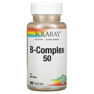 Solaray, Complejo B 50, 100 cápsulas vegetales
