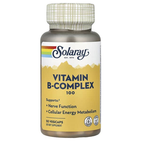 Solaray, 維生素 B 複合物 100，50 粒素食膠囊