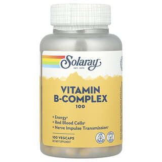 Solaray, Complejo de vitaminas B 100 con aloe vera, 100 cápsulas vegetales