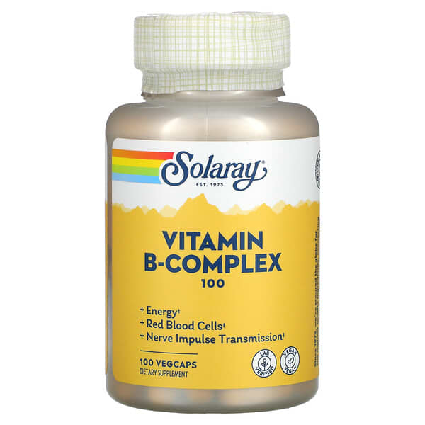 Solaray, Vitamin B-Complex 100, 100 VegCaps