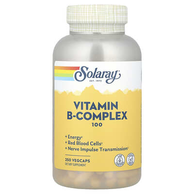 Solaray, Vitamin B Complex 100 with Aloe Vera, 250 Vegetarian Capsules