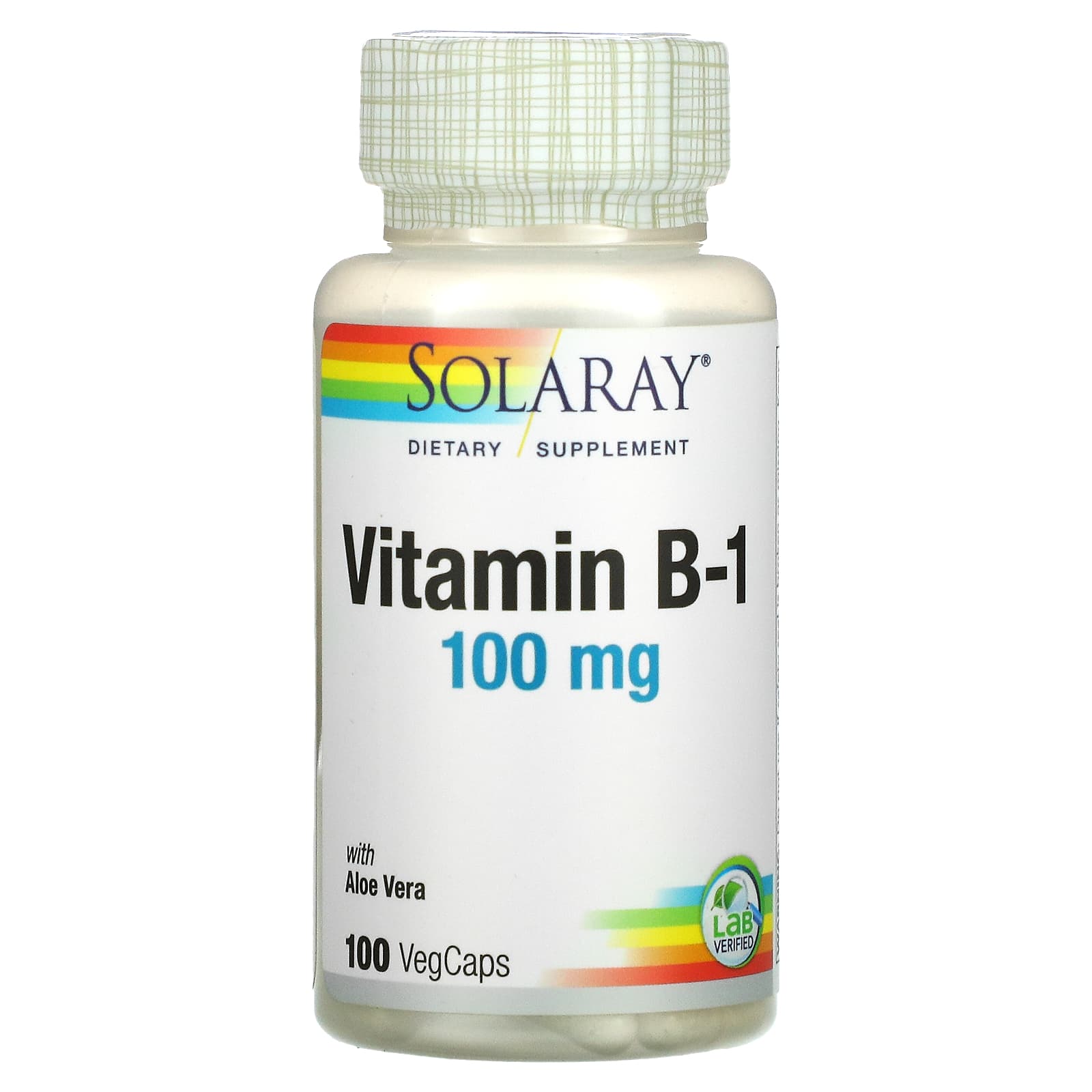 Solaray, Vitamin B-1, 100 Mg, 100 VegCaps