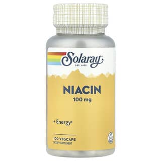 Solaray, Niacin, 100 mg, 100 VegCaps