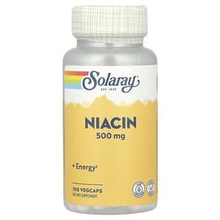 Solaray, Niacine, 500 mg, 100 capsules végétales