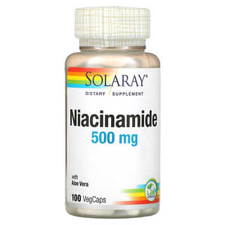 Solaray, Niacinamide, 500 mg, 100 cápsulas vegetales