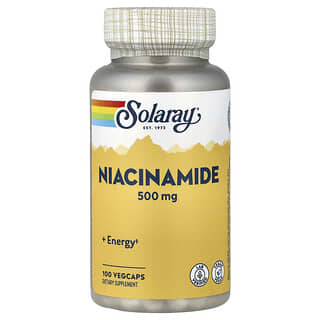 Solaray, Niacinamida, 500 mg, 100 cápsulas vegetales