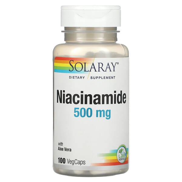 Solaray‏, Niacinamide, 500 mg, 100 VegCaps